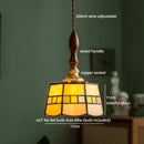 Axyaa Gold Brass LED Pendant Light with White Glass Lampshade & Wood Handle