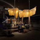 Axyaa Tassel Aluminum Chain Pendant Light: Modern Luxury LED Chandelier for Home & Hospitality Settings