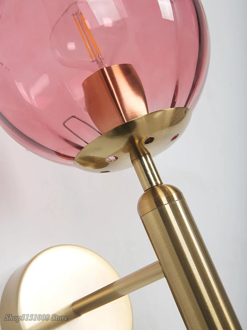 Axyaa Glass Ball LED Wall Light for Modern Bedroom, Bathroom, Stair Lighting