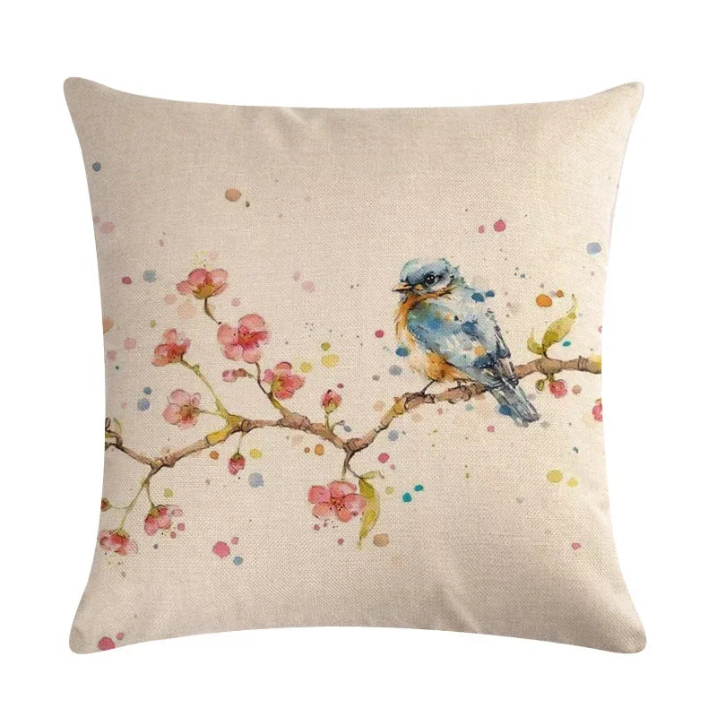 Animal Print Linen Pillowcase by Axyaa - Home Decor Cushion Cover