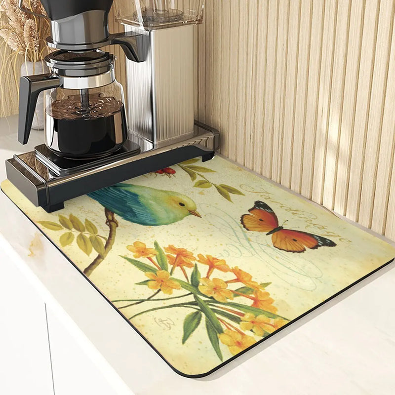 Axyaa Birds Printed Kitchen Coasters Set
