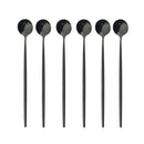Axyaa Stainless Steel Long Spoon Set for Dessert Coffee Tea Stirring