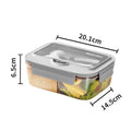 Axyaa Lunch Box Set: Leakproof, Microwave Safe, Divided, for Office Workers, Picnic, Camping