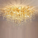 Axyaa Crystal Water Drop Chandelier for Luxury Living Room Decor