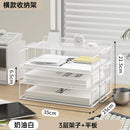 Axyaa Stackable File Box Organizer for A4 Documents & Bathroom Storage Tray