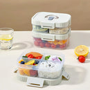 Axyaa Portable Clear Compartment Lunch Box for Students and Kids