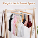 Axyaa 20-Hook Wooden Clothes Hanger Organizer