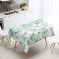Tropical Plant Printed Waterproof Table Cloth for Kitchen & Restaurant by Axyaa