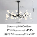 Axyaa Firefly Ceiling Chandelier: Modern G4 LED Indoor Pendant Light Fixture