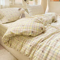 Axyaa Cloud Super Soft Kapok Mattress in Cream Wind Wrinkled Double-Layer Yarn - 4-Piece Set