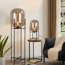Axyaa Smoke Gray Glass Floor Lamp Modern Nordic Style Living Room Bedroom Lighting