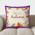 Axyaa October Floral Wreath Decorative Pillow Cover for Sofa, Bedroom, Car