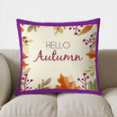 Axyaa October Floral Wreath Decorative Pillow Cover for Sofa, Bedroom, Car