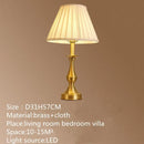 Axyaa Nordic Brass LED Desk Lamp - Modern Copper Finish