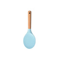 Axyaa Vertical Wooden Handle Silicone Kitchen Utensils Set - Non Stick Cooking Shovels Spoons