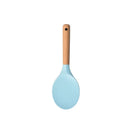 Axyaa Vertical Wooden Handle Silicone Kitchen Utensils Set - Non Stick Cooking Shovels Spoons