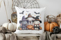 Axyaa Pink House & Ghost Halloween Pillow Cover for Sofa, Bedroom, Car