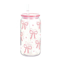 Axyaa Bow Flower Plastic Water Bottle with Wooden Lid and Straw