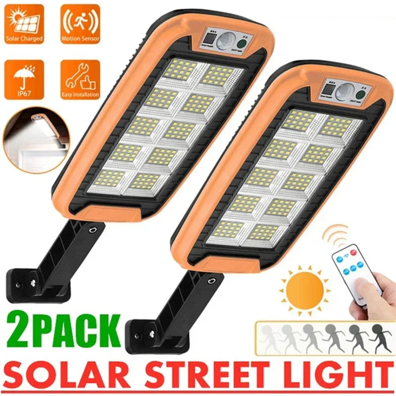 Axyaa Solar Street Lights: Remote Control Waterproof Motion Sensor Lighting