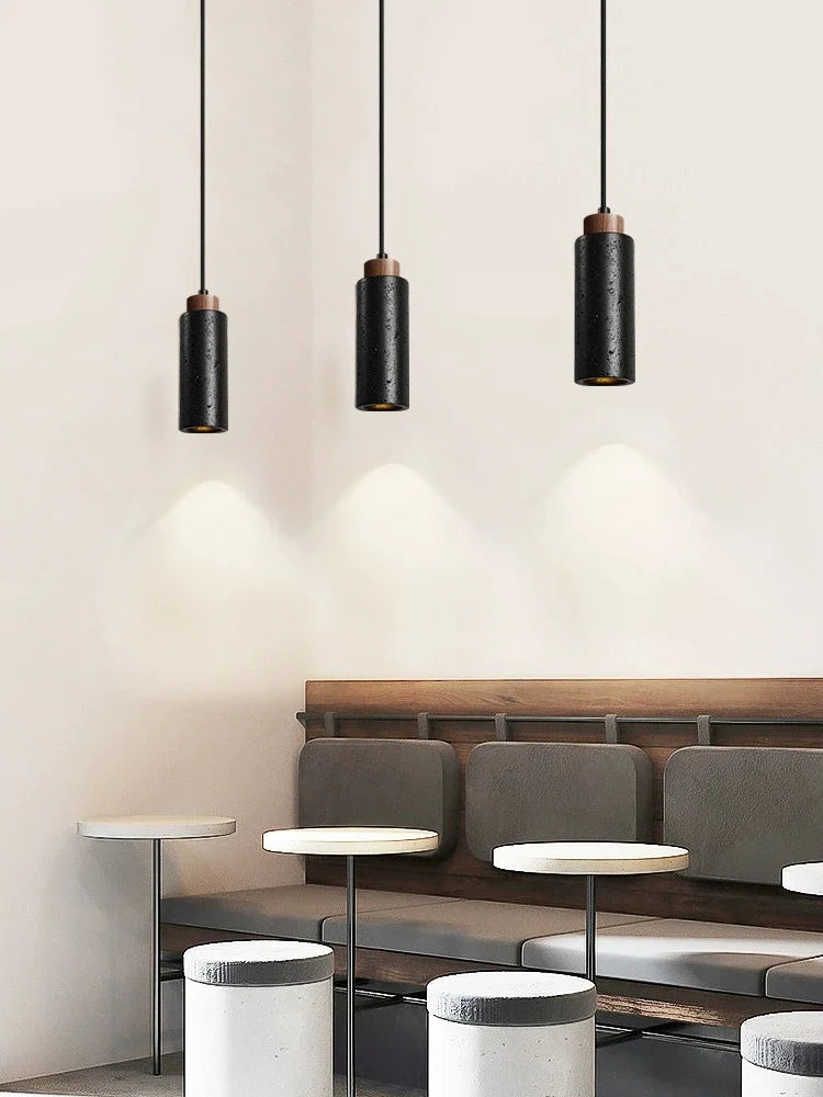 Axya Black Stone Pendant Chandelier - Modern Nordic Style Lighting