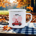 Axyaa Flamingo Pattern Enamel Mug Set for Camping and Picnic