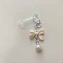 Axyaa Pearl Bow Straw Charm: Kawaii Tumbler Accessory Chain for 9-10mm Straws