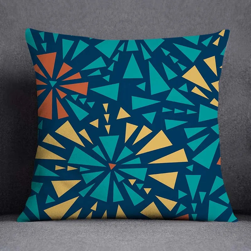 Axyaa Dark Green Floral Animal Pattern Pillowcase - 45cm