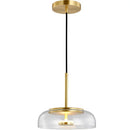 Axyaa Glass LED Pendant Light Fixture for Dining Room & Kitchen