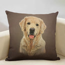 Axyaa Cute Dog Decorative Cushion Cover 45x45cm Linen Sofa Pillowcase Home Bedroom Decor