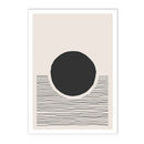 Axyaa Abstract Circle Wall Art Print - Minimalist Boho Decor for Living Room