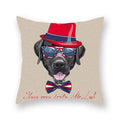 Axyaa Cute Dog Pillowcase | Cartoon Animal Square Cushion for Girls Room