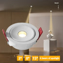 Axyaa Recessed LED COB Ceiling Downlight | Narrow Beam Angle Spotlight