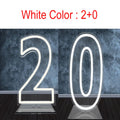 Axyaa LED Neon Number Sign - 30in, RGB Flashing, Sweet 16 18 21 Night Light
