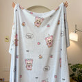 Axyaa Milk Fleece Printed Blanket - Double-Sided Multi-Functional Office Shawl