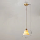 Axyaa Ceramic Brass Pendant Lights - Nordic Japanese Style Hanging Lamp