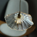 Axyaa Lotus Leaf LED Pendant Lamp: Nordic Modern Hanging Lights with Clear Glass Lampshade