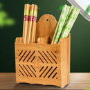 Axyaa Wooden Cutlery Organizer Drainer for Kitchen Utensils