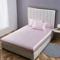 Axyaa Satin Fitted Bed Sheet Set Queen/King Size Luxurious Soft Silky Elastic Bedsheet