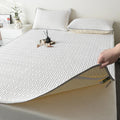 Axyaa Latex Bed Mat, Quilted Mattress Cover with Air Conditioning, 140x200 160x200