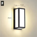 Modern LED Black Wall Sconce for House Garage Patio by Axyaa