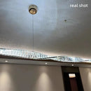 Axyaa Gold Steel Led Dimmable Pendant Lights for Luxury Dining Room