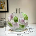 Axyaa Petal Pattern Glass Vase Creative Transparent Flower Pot Desk Decoration Aesthetic Floral Vase