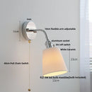 Axyaa Flexible Arm LED Wall Light Colorful Glass Bedside Sconce
