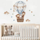 Axyaa Giraffe Hot Air Balloon Wall Stickers Baby Nursery Bears Animals Cartoon Kids