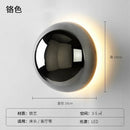 Axyaa LED Round Wall Lamp for Bathroom Bedroom, Nordic Modern Design, Sconce Stair Kids Room