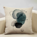 Axyaa Geometric Lines Pattern Art Decoration Cushion Cover 45x45cm Linen