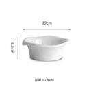 Axyaa Ceramic Edge Bowl Set for Serving, Soup, Salad, Fruit & Noodles