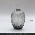 Axyaa Frosted Glass Vase - Elegant Decor for Living Room with Transparent Design