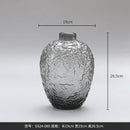 Axyaa Frosted Glass Vase - Elegant Decor for Living Room with Transparent Design