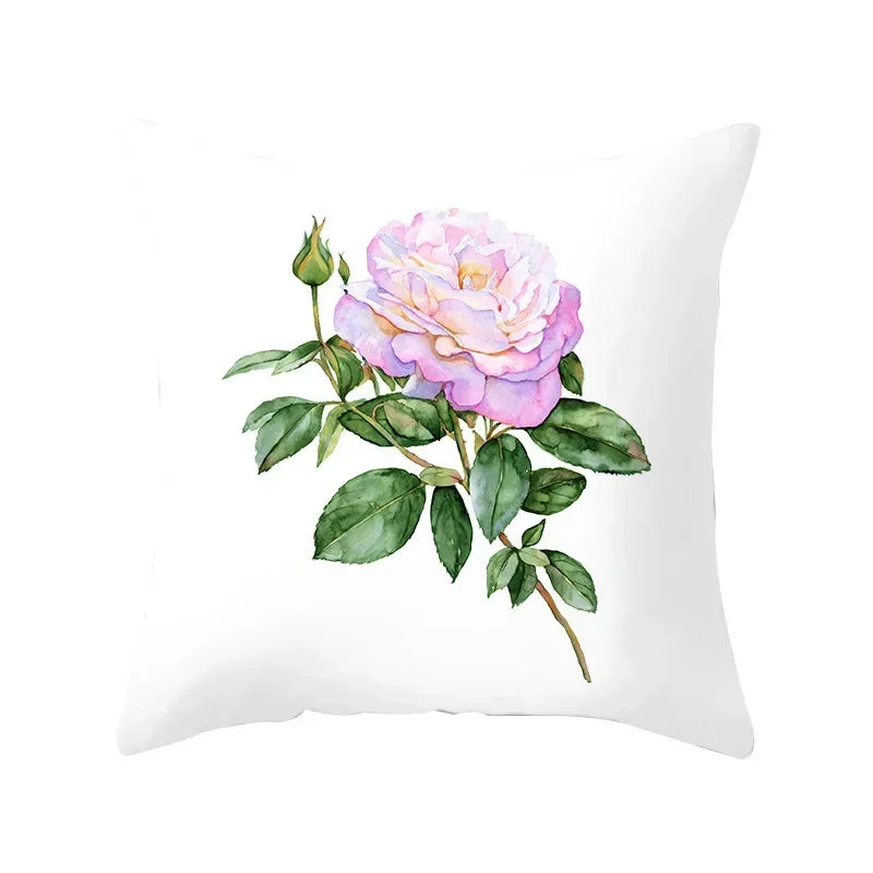 Axyaa Rose Flowers Cushion Cover 45*45cm Home Decor Sofa Car Pillow Cover